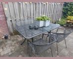 Tuinset - Metalen Tuinset met 2 stoelen 1 bankje,ketler, Ophalen, Gebruikt, Tuinset, Eettafel