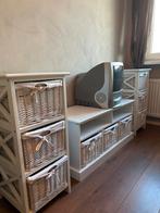 Witte Meubelset voor Kinderkamer - TV Kast & Nachtkastje, Ophalen, Overige materialen, 50 tot 100 cm, Zo goed als nieuw