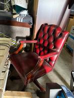 Rood stoere leren bureau stoel springvale leather, Huis en Inrichting, Ophalen of Verzenden, Rood