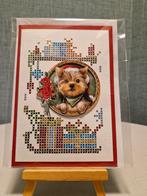 Kaartje hobbydots sparkles kerst hondje met kerstmuts 1, Ophalen of Verzenden, Nieuw, Kerst