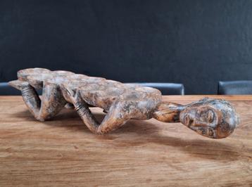 vintage Maasai bonen spel houten mancala houtgestoken 75cm beschikbaar voor biedingen