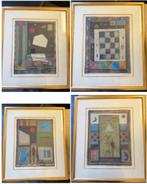 4 x ingelijste gesigneerde zeefdruk van Eric Toebosch, Antiek en Kunst, Kunst | Litho's en Zeefdrukken, Ophalen