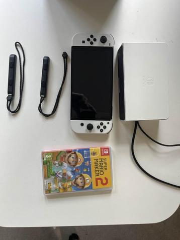 Nintendo switch OLED - Gloednieuw + Super Mario Maker 2 beschikbaar voor biedingen