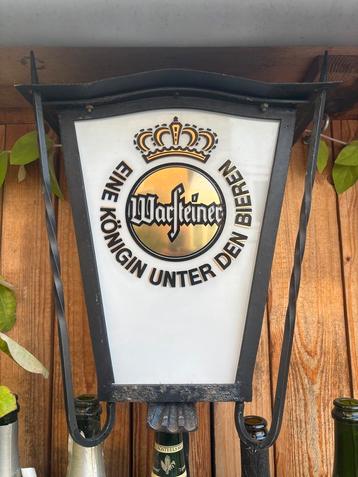 Te koop: zeer zeldzame metalen Warsteiner lamp beschikbaar voor biedingen