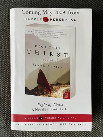Frank Huyler - Right of Thirst. (Engelstalig) beschikbaar voor biedingen