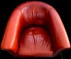 2 Chesterfield club fauteuils bruin rood leer + BEZORGING, Huis en Inrichting, Fauteuils, Gebruikt, ., Chesterfield, Ophalen of Verzenden