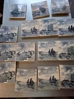 36x antieke decoratieve wandtegels met nautische voorstellin, Antiek en Kunst, Ophalen