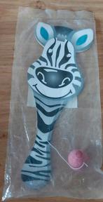 PADDLE BALL GAME-HOUTEN ZEBRA BATJE+BALLETJE AAN ELASTIEK, Verzenden, Zo goed als nieuw, Jongen of Meisje