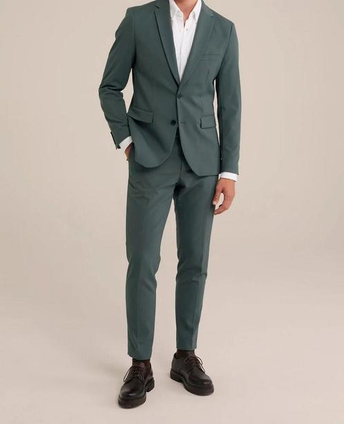 Mooi groen pak, incl. overhemd, 15/16 jaar, bijv voor gala, Kleding | Heren, Kostuums en Colberts, Zo goed als nieuw, Maat 46 (S) of kleiner
