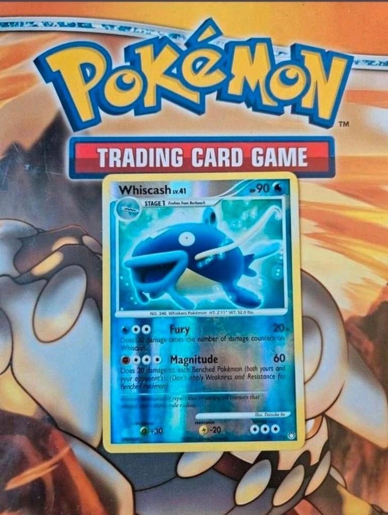 Whiscash 40/123 Diamond&Pearl Mysterious Treasures pokemon, Ophalen of Verzenden, Gebruikt, Losse kaart, Foil
