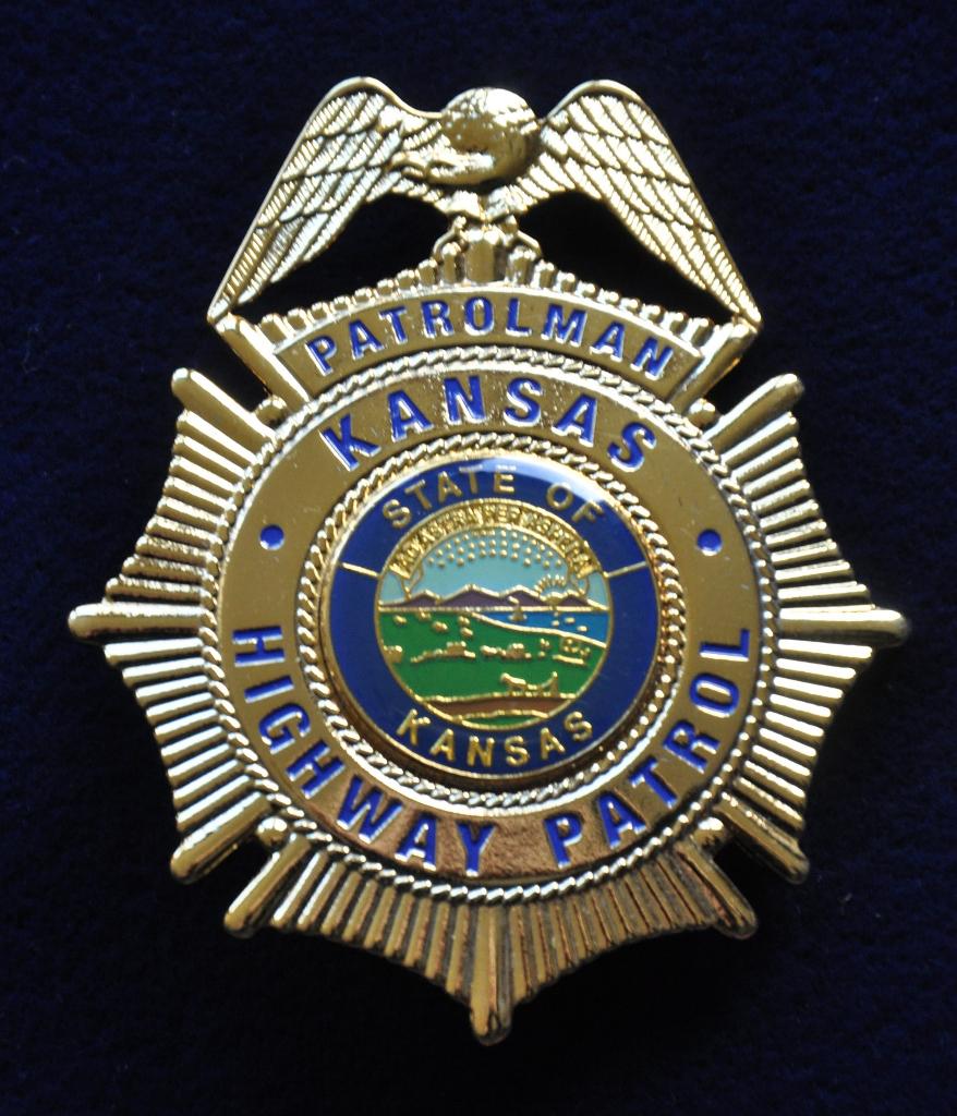 Amerikaanse politie badge Kansas Highway patrol, Ophalen of Verzenden, Overige soorten, Amerika, Embleem of Badge