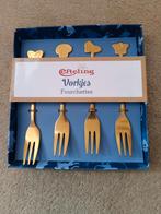 Efteling Vorkjes - GoudkleurigBestekset met Sprookjesfiguren, Ophalen of Verzenden, Nieuw