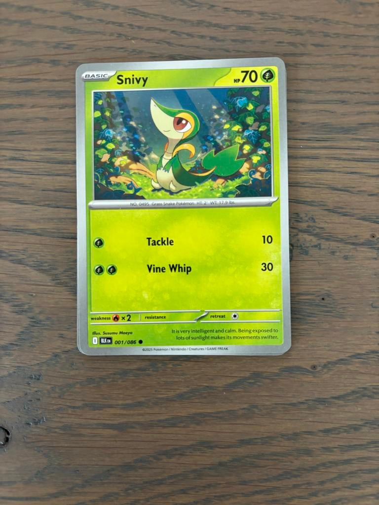 Pokémon Kaart: Snivy (001/086) - Zo goed als nieuw, Ophalen of Verzenden, Zo goed als nieuw, Losse kaart