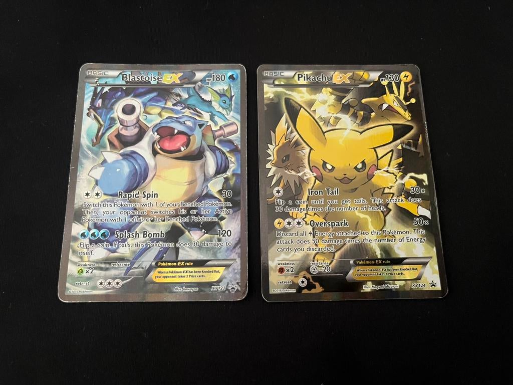 Pikachu EX & Blastoise EX, Hobby en Vrije tijd, Verzamelkaartspellen | Pokémon, Ophalen, Gebruikt