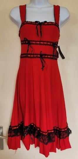 Gave rood zwarte jurk. mt S. Merk Dream Paris, ., Nieuw, Ophalen of Verzenden, .