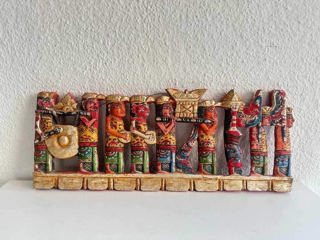 Balinees handgesneden processiepaneel, Ophalen of Verzenden