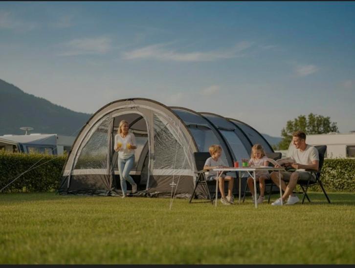 Obelink Lugano 6 Plus tent met extra luifel, Caravans en Kamperen, Tenten, Ophalen of Verzenden