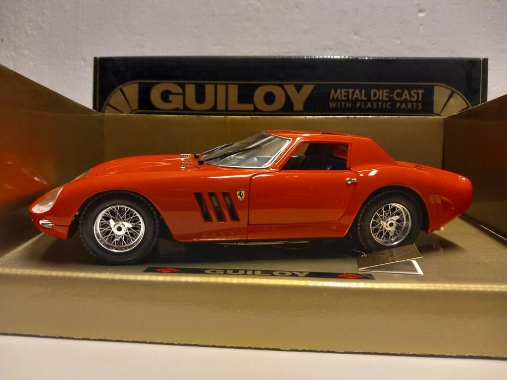 Ferrari 250 GTO rood 1964 Guiloy metal 1:18 KRD, Ophalen of Verzenden, Zo goed als nieuw, Auto, Overige merken