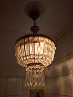 Prachtige vintage hanglamp met glazen pegels, Huis en Inrichting, Ophalen, Gebruikt, Glas, Minder dan 50 cm