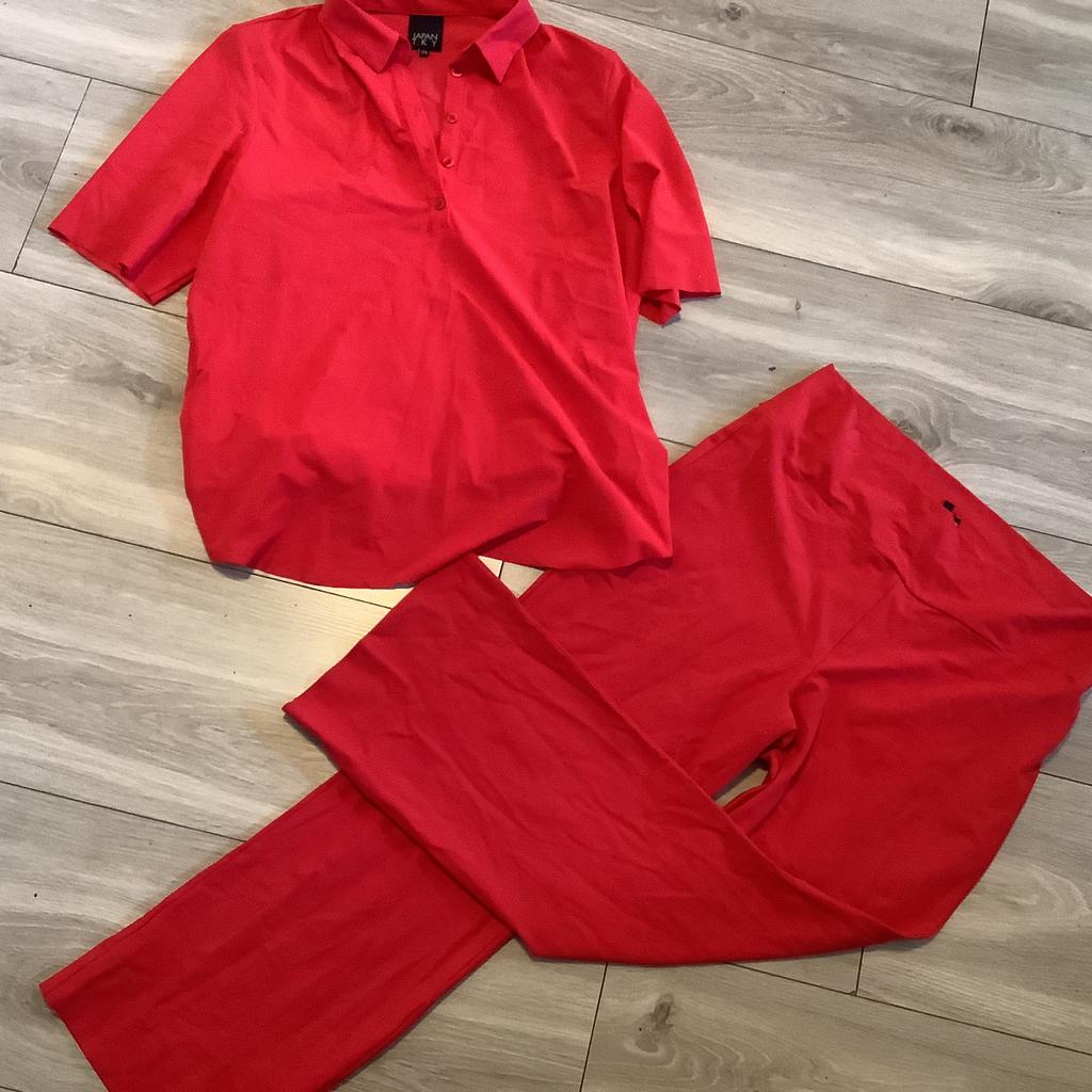 Japan tky travelstof set net jumpsuit broek xl blouse xxl, Maat 46/48 (XL) of groter, Ophalen of Verzenden, Zo goed als nieuw
