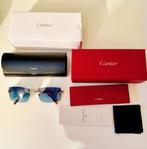 CARTIER ZONNEBRIL, Overige merken, Zonnebril, Blauw, Ophalen of Verzenden