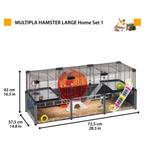 Ferplast Multipla Hamster Large Home set + veel accesoires, Kooi, Gebruikt, Hamster, 75 tot 110 cm