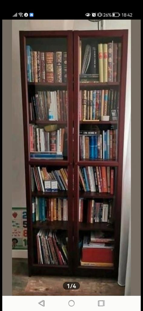 Ikea billy oxberg boekenkast, Ophalen, 150 discs of meer, Zo goed als nieuw, Hout