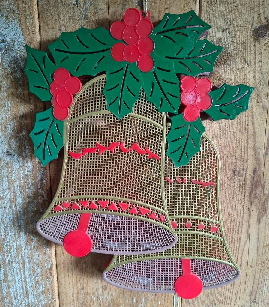 Vintage kerstverlichting kerstklokken, Ophalen of Verzenden