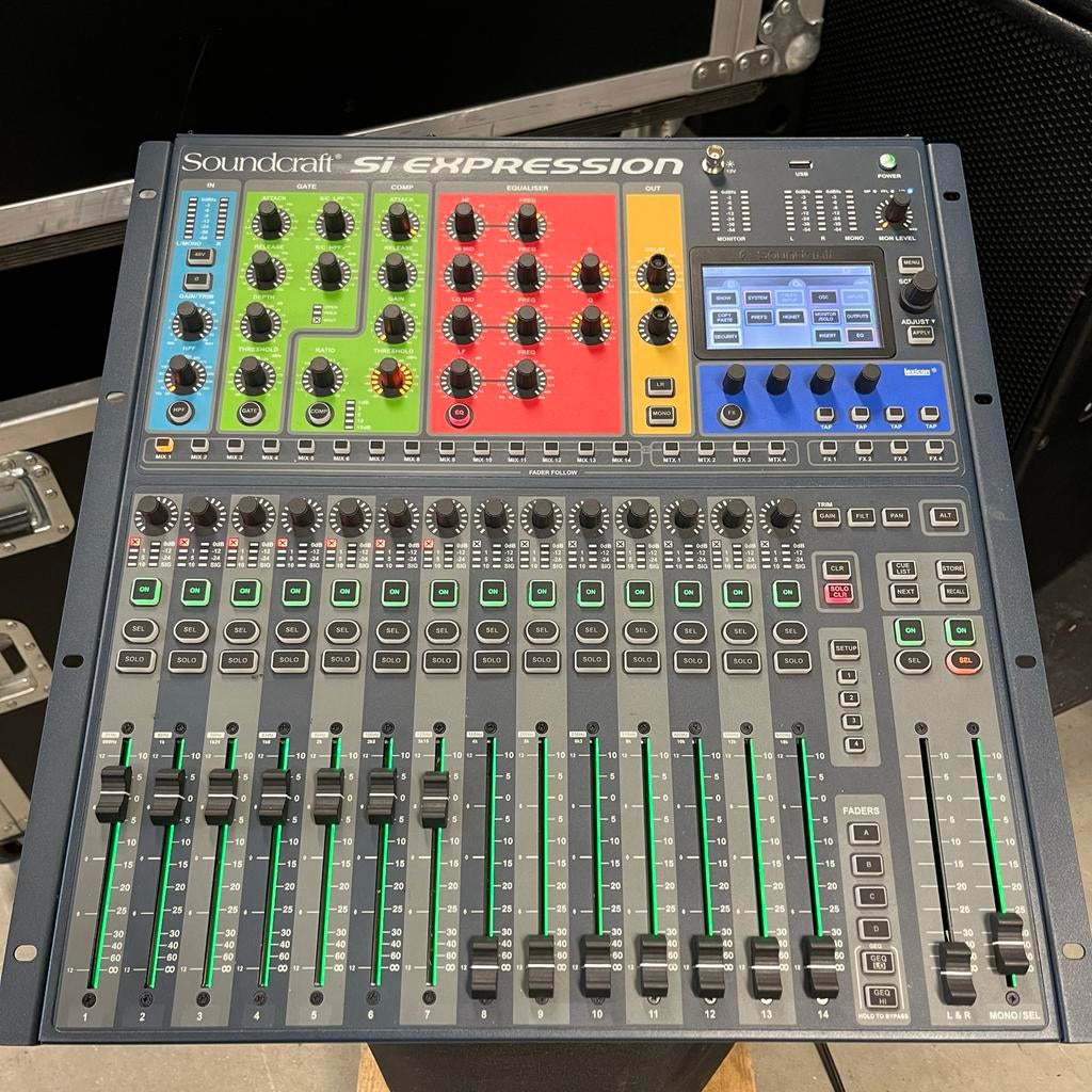 Soundcraft SI Expression + Stagebox 16R - Digitale Mengtafel, Gebruikt, Soundcraft, Soundcraft, Microfooningang