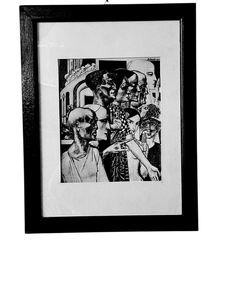 J. Toorop - Theater der Menschen - Zwartwit Prent, Ophalen of Verzenden