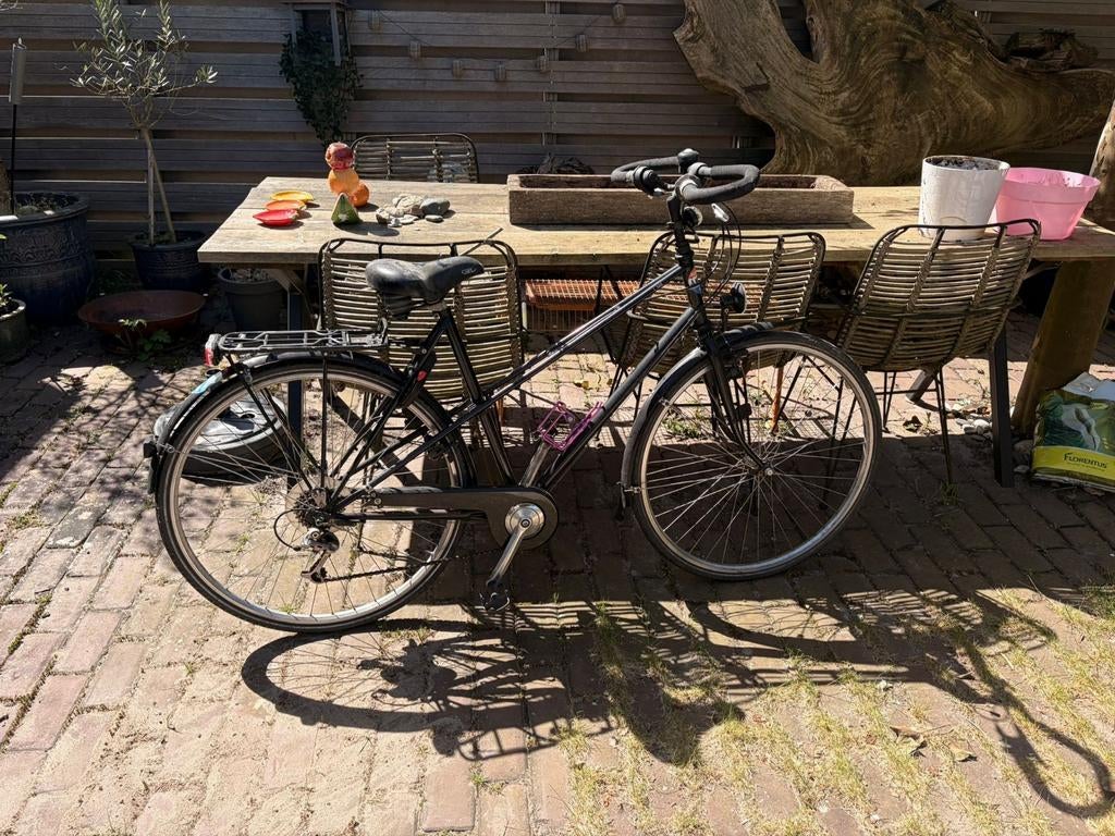 Sportieve damesfiets met versnellingen en bagagedrager, Fietsen en Brommers, Fietsen | Dames | Damesfietsen, Velgrem, Versnellingen