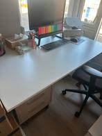 In hoogte verstelbaar bureau 140x80 cm, Ophalen, In hoogte verstelbaar, Zo goed als nieuw, Bureau