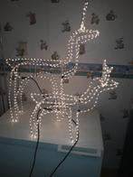 verlichte rendieren  1 klok en 1 boompje, Diversen, Kerst, Ophalen, Zo goed als nieuw