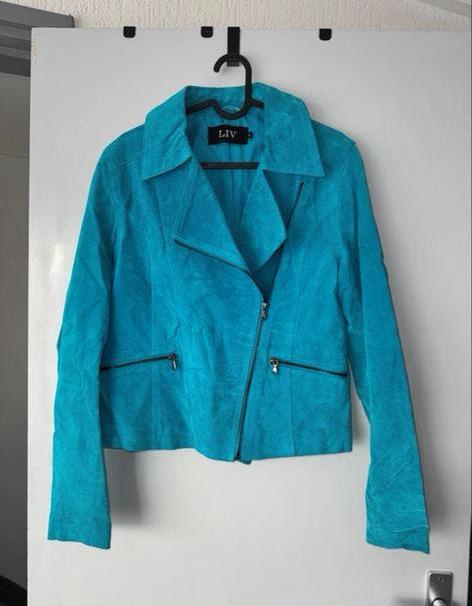 LIV turquoise jasje, Ophalen of Verzenden, Zo goed als nieuw, Maat 38/40 (M), Overige kleuren