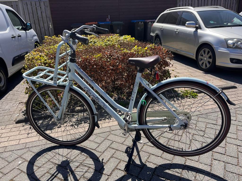 28 inch Meisjesfiets Gazelle, Gebruikt, Versnellingen, Trommelrem, Ophalen