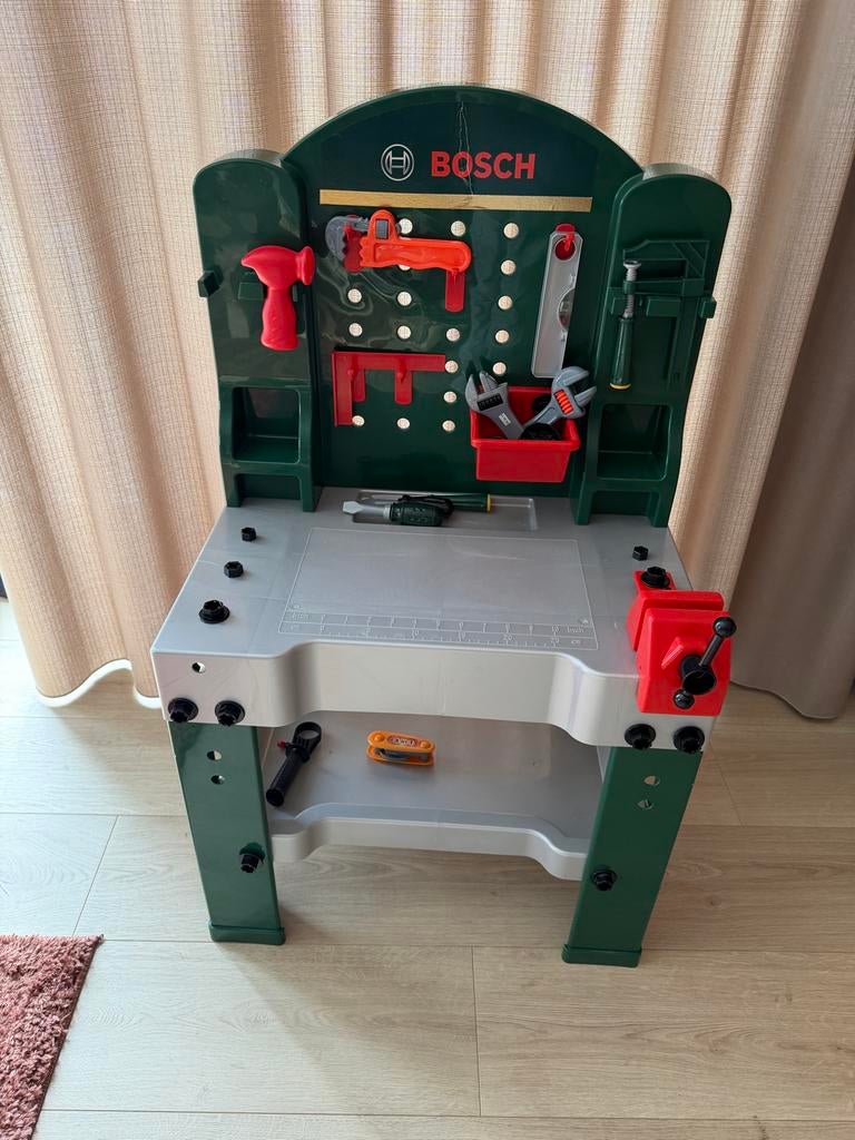 Bosch Kinder Werkbank met Gereedschap, Kinderen en Baby's, Speelgoed | Overig, Ophalen, Gebruikt, Jongen of Meisje