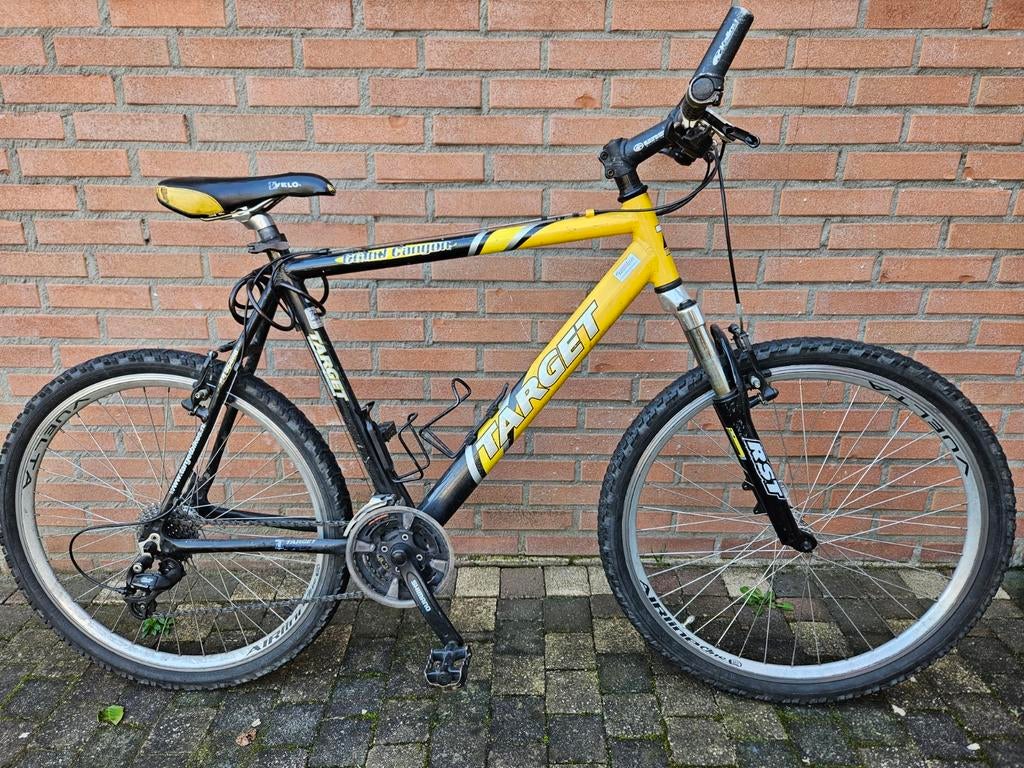 Target mountainbike geel/zwart, Fietsen en Brommers, Fietsen | Mountainbikes en ATB, 49 tot 53 cm, Ophalen, Gebruikt, Overige merken