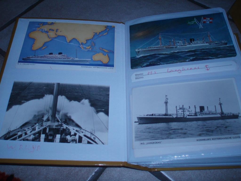 scheepvaart, Verzamelen, Scheepvaart, Ophalen of Verzenden, Zo goed als nieuw, Motorboot, Kaart, Foto of Prent