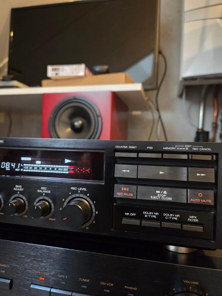 Akai GX-52 top Cassettedeck net een beurt gehad met bon !!, Ophalen of Verzenden, Enkel, Akai, Tiptoetsen