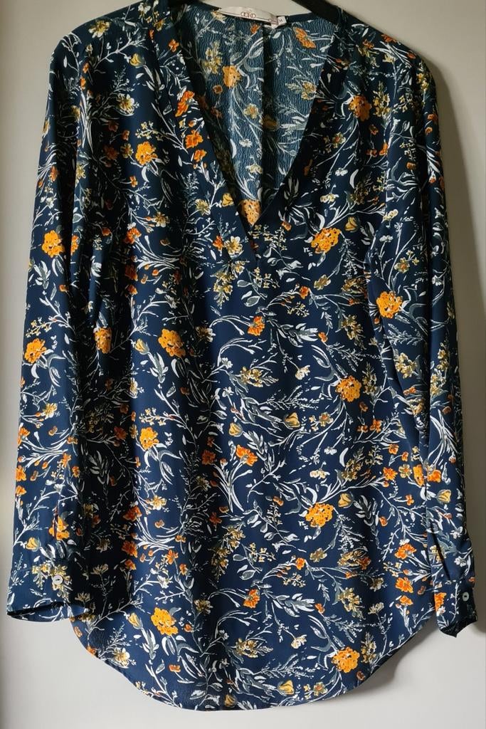 BLOUSE PETROL M Z.G.A.N, Ophalen of Verzenden, Zo goed als nieuw, Blauw