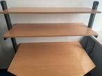 Bureau met in hoogte verstelbare schappen - 116x145 cm, Ophalen of Verzenden, In hoogte verstelbaar, Gebruikt, Bureau