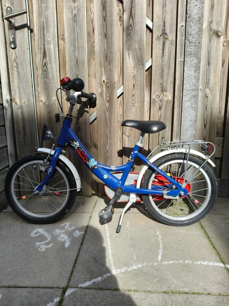 Puky kinderfiets 16 inch - Blauw, Fietsen en Brommers, Fietsen | Kinderfietsjes, Ophalen, Gebruikt, 16 tot 20 inch, Puky