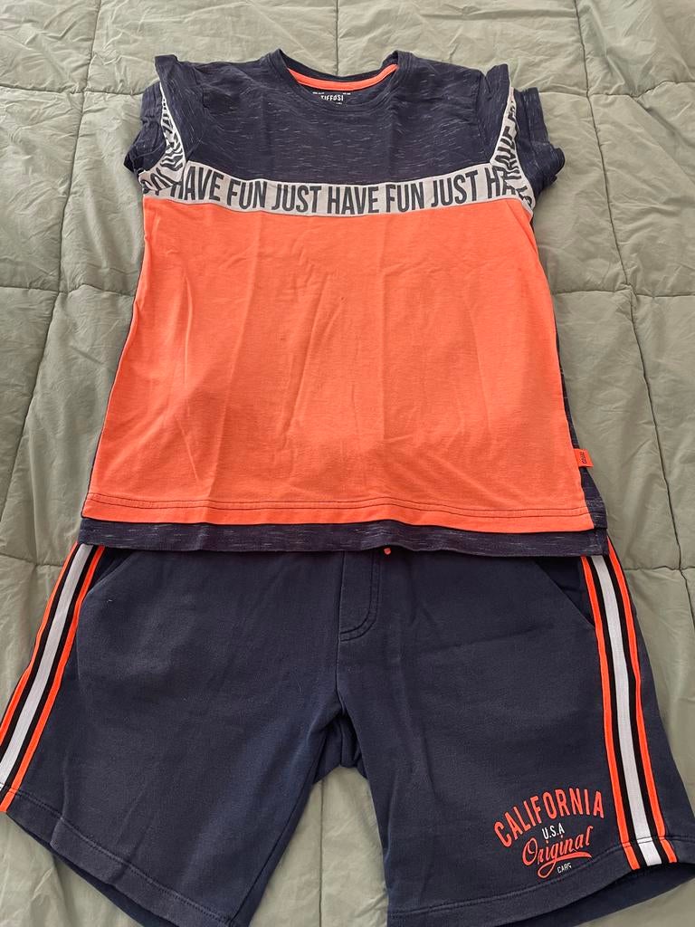 T-shirt Tiffosi en korte broek Cars maat 164, Kinderen en Baby's, Kinderkleding | Maat 164, Ophalen of Verzenden, Gebruikt, Jongen