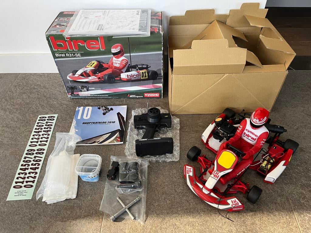 Kyosho Birel R31-SE 1:5 benzine RC kart compleet, Ophalen of Verzenden, Zo goed als nieuw, Groter dan 1:32, Overige merken