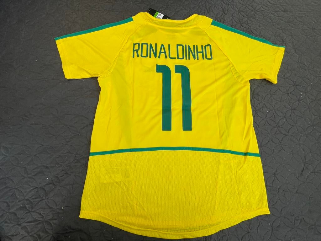 Brazilië 2002 Ronaldinho shirt maat XL, Maat XL, Ophalen of Verzenden, Nieuw, Shirt