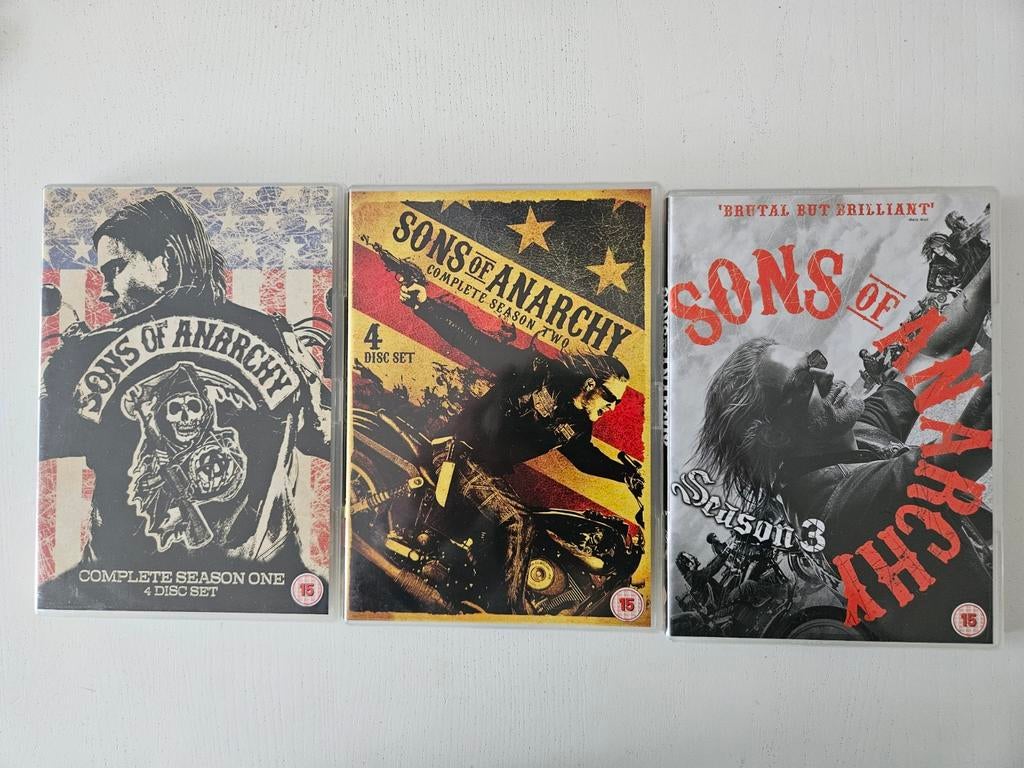 UK-IMPORT: Sons of Anarchy - Seizoenen 1, 2 en 3, Vanaf 12 jaar, Ophalen of Verzenden, Gebruikt
