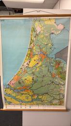 Schoolkaart Randstad Holland van Wolters-Noordhoff, Antiek en Kunst, Antiek | Schoolplaten, Ophalen of Verzenden, Aardrijkskunde