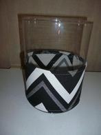glazen bloempot/vaas met stof, Huis en Inrichting, Ophalen of Verzenden, Overige kleuren, Glas, Minder dan 50 cm