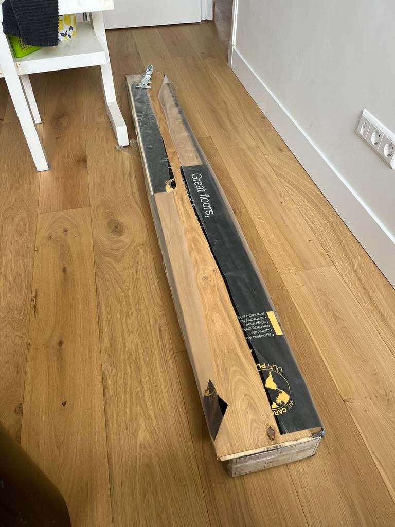 Le Noir et Blanc Parket Rustiek Blank Geolied Eiken 14 mm, Nieuw, 10 m² of meer, 10 tot 30 cm, Hout