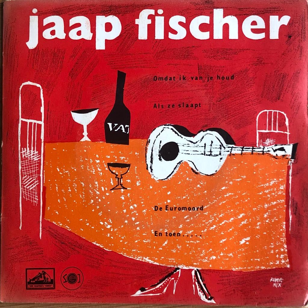 1963       Jaap Fischer       Omdat Ik Van Je Houd EP   , Verzenden, 7 inch, Fotohoes, Zo goed als nieuw